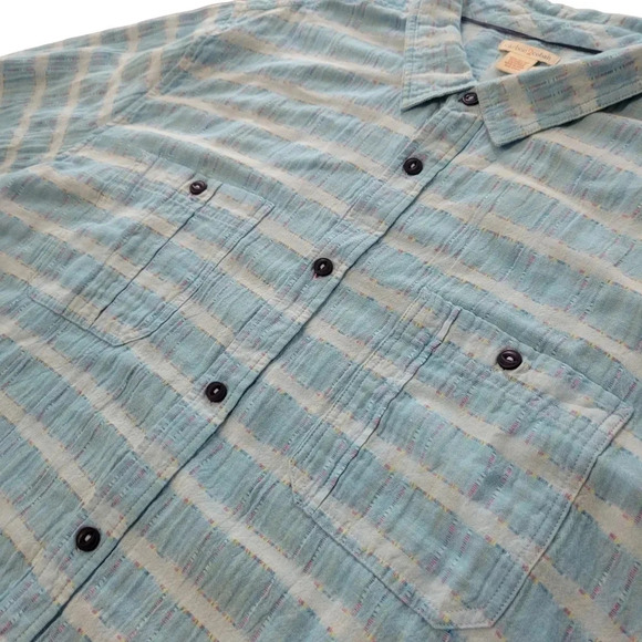 Carbon2Cobalt Men's XXL Blue Button-down Long Sleeve w/ Multi-color Detailing - Picture 4 of 14